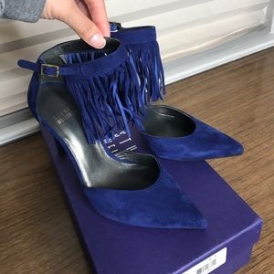 Stuart Weitzman royal blue pointed toe heels